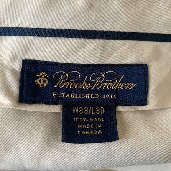 Brooks Brothers Men’s Wool Green Dress Pants Size 33 - Picture 6 of 6